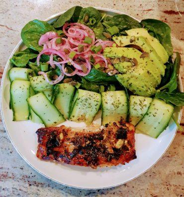 Air-Fried Mediterranean Salmon