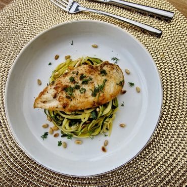 Lemon Chicken Zucchini Noodles
