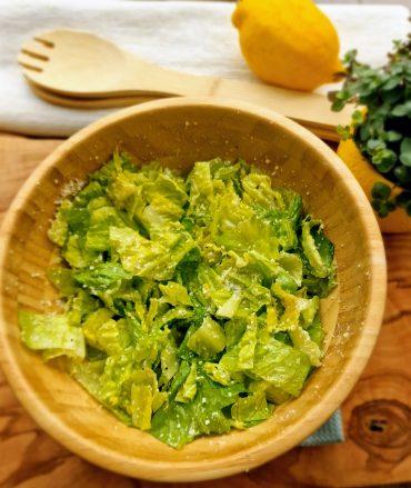 Crunchy Lemon Lettuce Parmesan Salad
